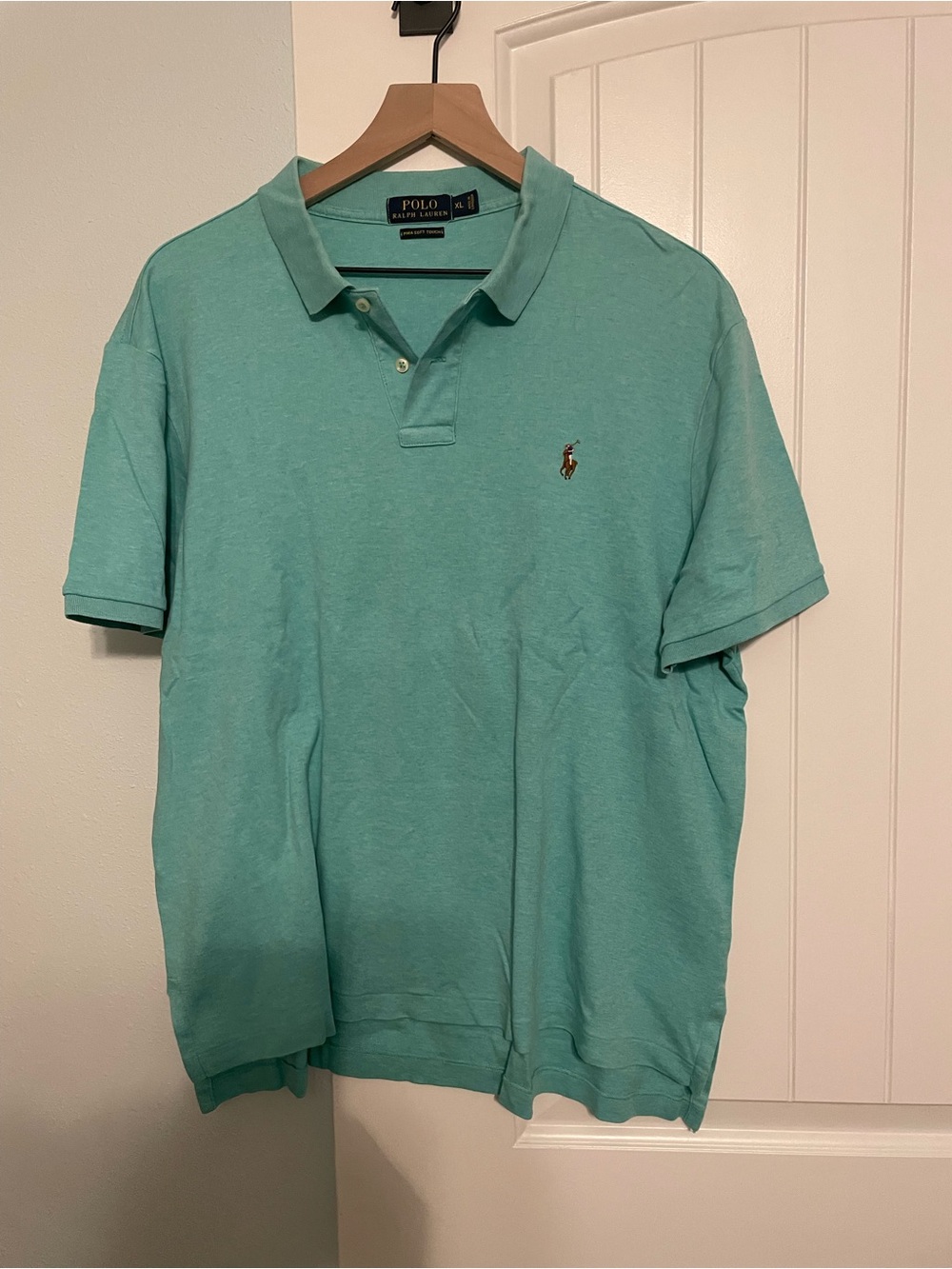 Polo by Ralph Lauren Heathered Aqua Green Short-Sleeve Polo